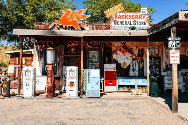 Hackberry Arizona Agosto 2017 Famosa Tienda General Arándanos Rojos Borde —  Fotos de Stock