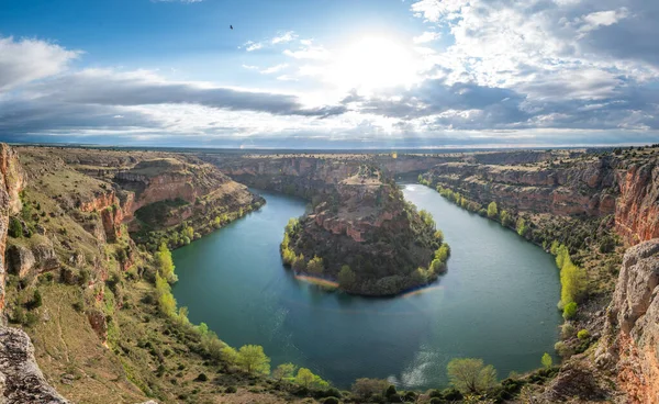 İnanılmaz Aeria View of l caon del Rio Lobos wild, İspanya