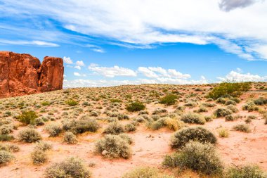 Yangın vadisinde inanılmaz kumtaşı şekilleri Ulusal Park, Nevada