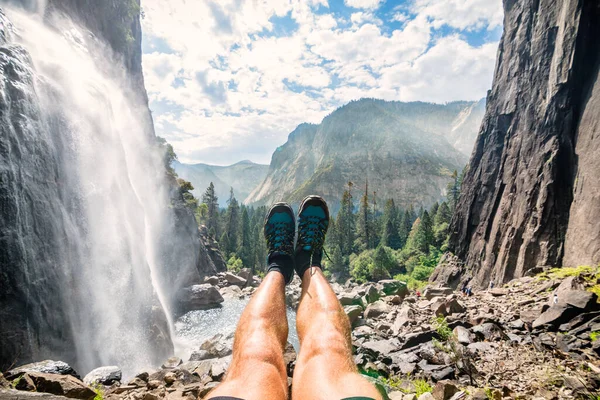 Καταπληκτική Θέα Του Βουνού Capitan Στην Κοιλάδα Yosemite Usa — Φωτογραφία Αρχείου