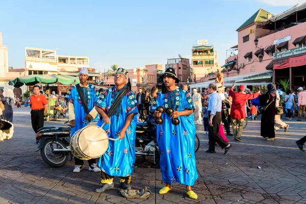 Marrakech Och Morocco September 2017 Marockanskt Lokalt Band Som Spelar — Stockfoto