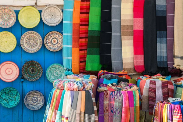 Färgglada Handract Marockanska Butiken — Stockfoto