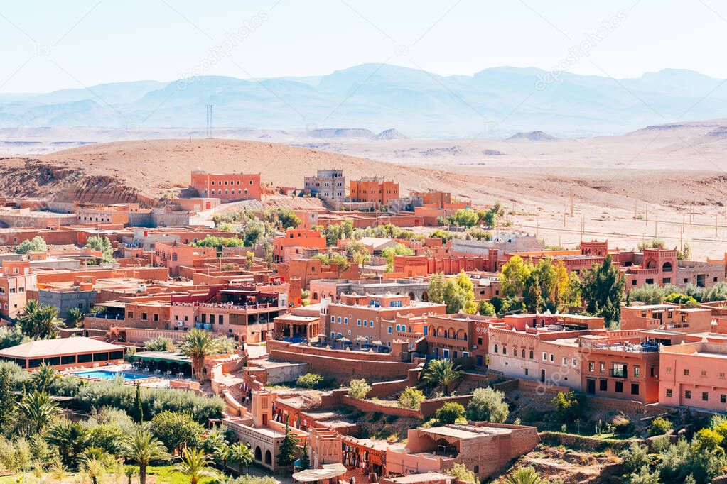 amazing ouarzazate kasbah fortification, morocco