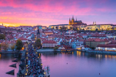 Prag mala strana bölgesinin panoramik görüntüsü