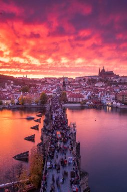 Prag mala strana bölgesinin panoramik görüntüsü