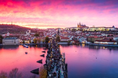 Prag mala strana bölgesinin panoramik görüntüsü
