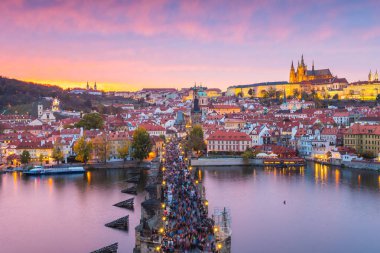 Prag mala strana bölgesinin panoramik görüntüsü