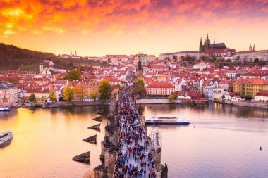 Prag mala strana bölgesinin panoramik görüntüsü