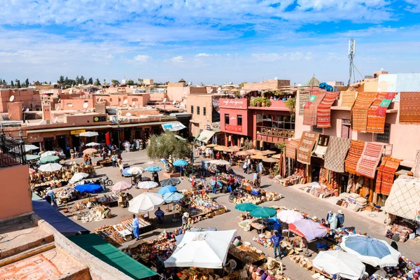 Marrakech Marruecos Noviembre 2017 Colorido Zoco Marrakech —  Fotos de Stock