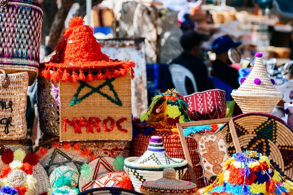 Färgglada Handract Marockanska Butiken — Stockfoto
