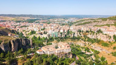 Cuenca şehrinin havadan görünüşü, İspanya