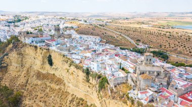 Arcos de la frontera 'nın havadan görünüşü, İspanya
