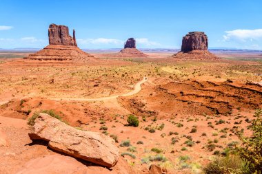 Arizona 'daki Anıt Vadisi' nde butte kaya manzarası