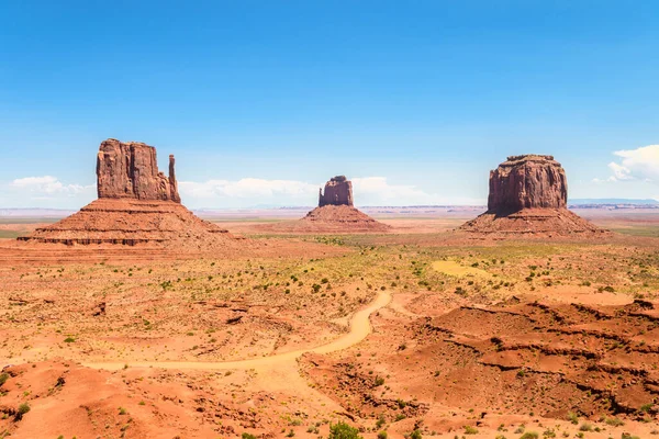 butte rock landscape at monument valley, arizona