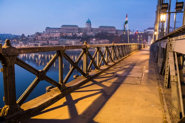 Viste Ponte Catena Icona Del Budapest Ungherese — Foto Stock