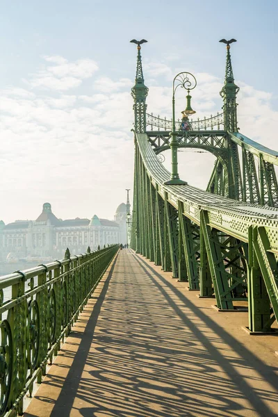 views to chain bridge, icon of budapest, hungary