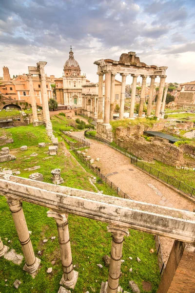 Vue Sur Célèbre Forum Romain Rome Italie — Photo