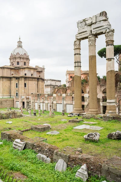 Вид Знаменитый Римский Форум Риме — стоковое фото