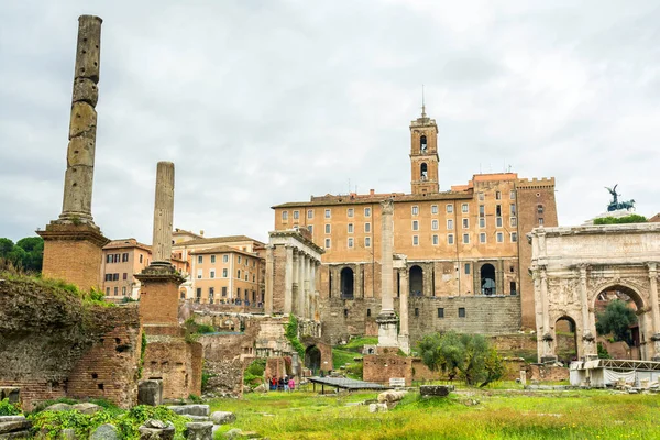 Vistas Del Famoso Foro Romano Roma Italia — Foto de Stock