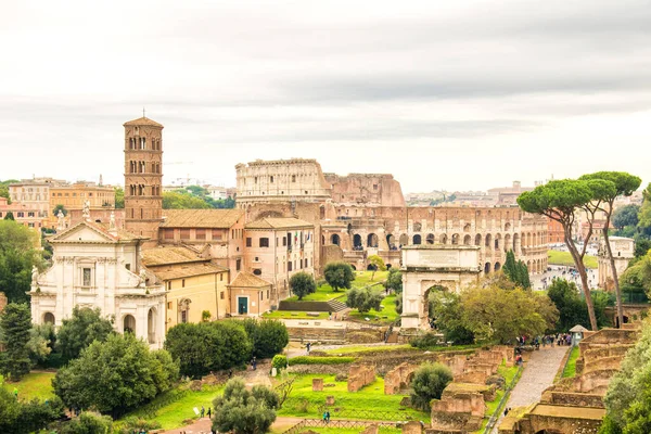 Vistas Del Famoso Foro Romano Roma Italia — Foto de Stock