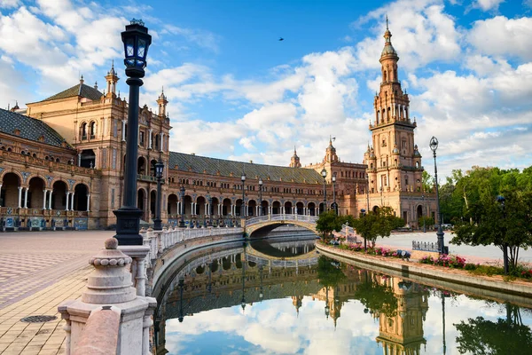 Hermosa Plaza Espaa Sevilla España — Foto de Stock