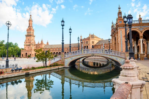 Hermosa Plaza Espaa Sevilla España — Foto de Stock