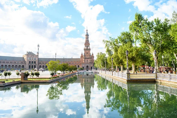 Hermosa Plaza Espaa Sevilla España — Foto de Stock