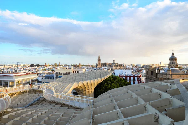 Vue Panoramique Sur Vieille Ville Séville Avec Cloche Tour Giralda — Photo