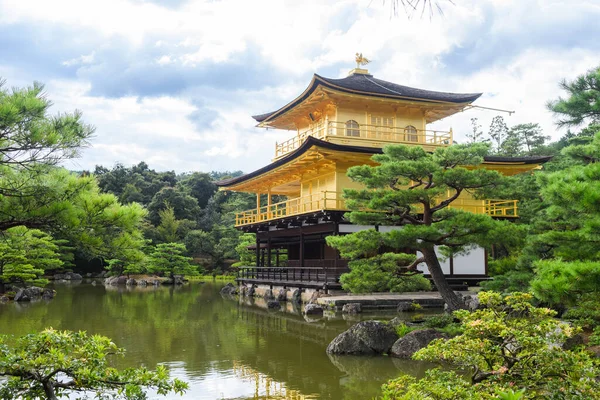 Berühmtes Zen Gebäude Von Kinkakuji Dem Goldenen Pavillon Kyoto Japan — Stockfoto