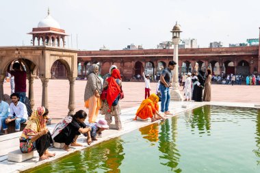 Delhi, Hindistan. 22 Eylül 2023: Delhi 'deki OJ Jama Mescid Camii