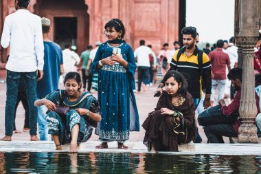 Delhi, Hindistan. 22 Eylül 2023: Delhi 'deki OJ Jama Mescid Camii