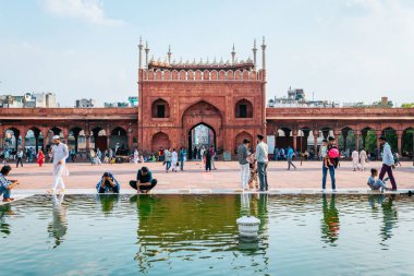 Delhi, Hindistan. 22 Eylül 2023: Delhi 'deki OJ Jama Mescid Camii