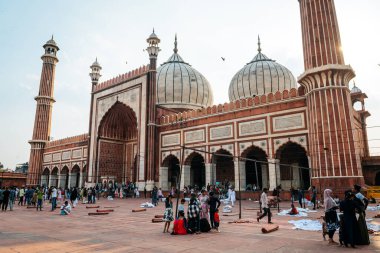 Delhi, Hindistan. 22 Eylül 2023: Delhi 'deki OJ Jama Mescid Camii