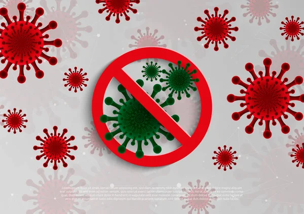 Stop Coronavirus Concept Inscription Typography Design Logo World Health Organization — Stock Vector