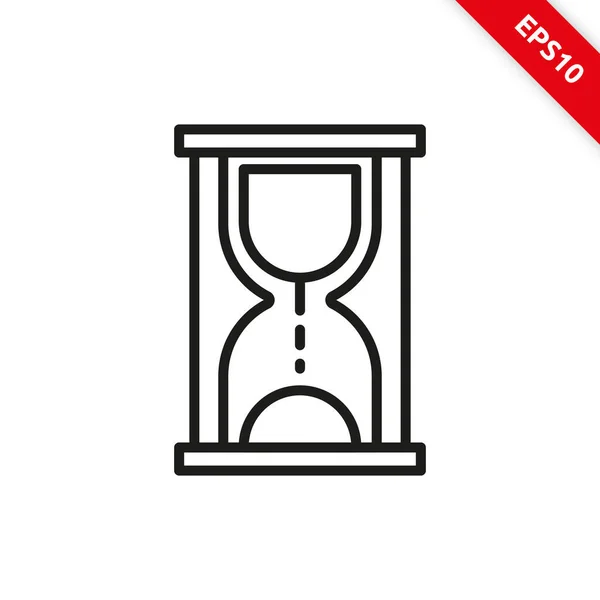 Satır simgesi biçiminde kum saatinin vektör illüstrasyonu.