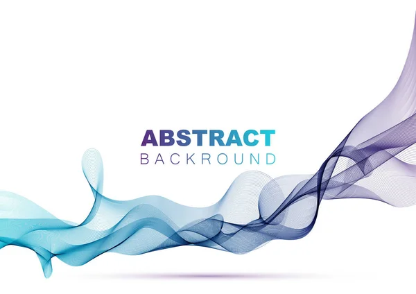 Gölgelerle el salla. Beyaz arkaplanda soyut gradyan çizgileri. Çizgi çalışması. Vektör çizimi. Karıştırma aracı kullanılarak oluşturulan çizgilerle renkli parlak bir dalga. Dalgalı kıvrımlı, düz çizgili. Tasarım ögesi.