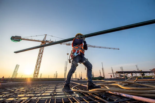Construction Worker Construction Site — Stock Photo, Image