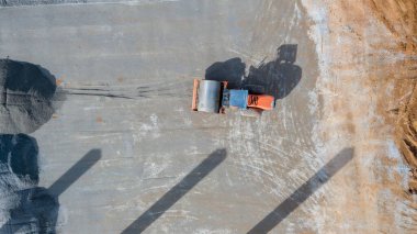 İnşaat alanının üst görünümü