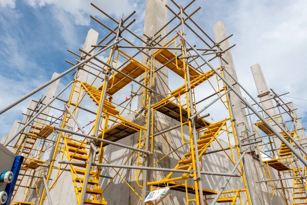 Gerüste Auf Baustelle — Stockfoto