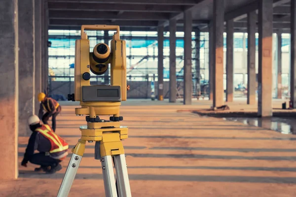 Survey Equipment Construction Site Stock Image