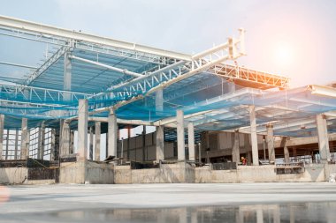 Çelik kiriş tepe örtüsü ve güvenlik ağı koruma depo projesi