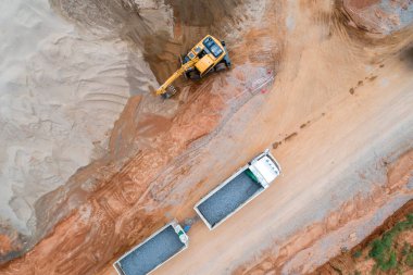 Hava manzaralı yol inşaatı