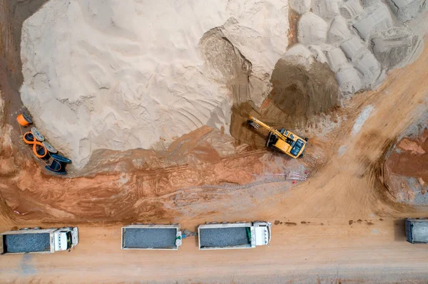 Área Construção Estradas Com Vista Aérea — Fotografia de Stock