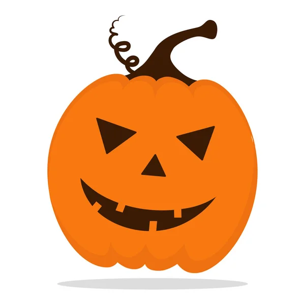 Halloween Dýně Vyřezávanou Tváří Cartoon Izolované Vektorové Ilustrace Bílém Pozadí — Stockový vektor