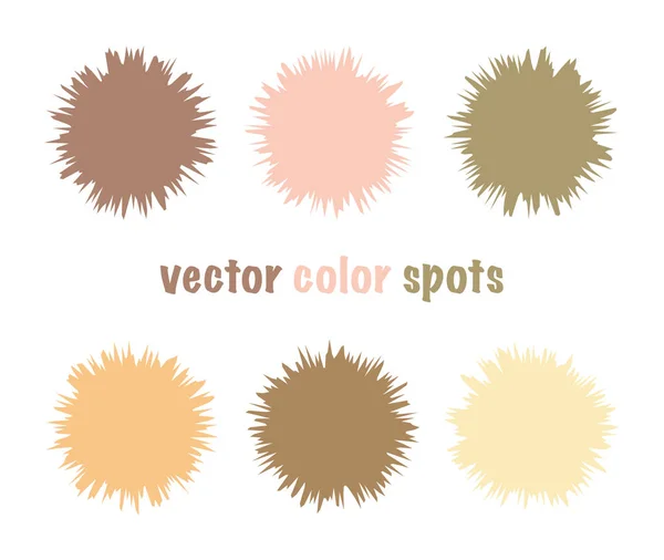 Renklendirilebilir keskin noktalar. Çıplak pastel kristal daireler. Tasarımınız için yumuşak bej soyut şekiller