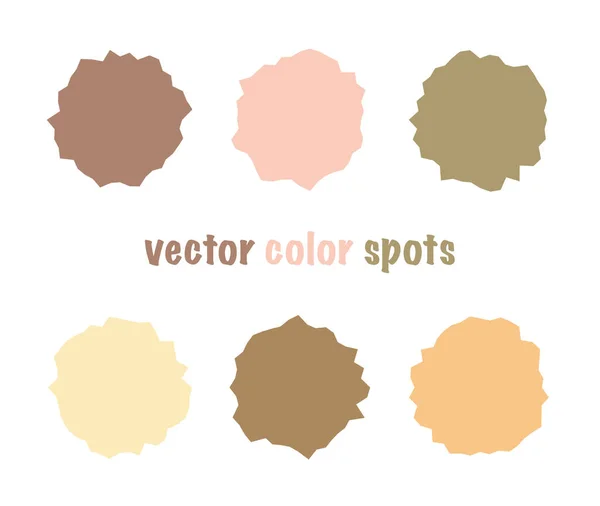 Düzenlenebilir vektör rengi noktaları kümesi. Çıplak pastel daireler. Tasarımınız için yumuşak bej soyut şekiller