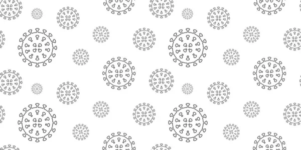Coronavirus bakteri hücresi kusursuz model vektör arkaplan çizgisi sanat biçimi