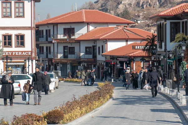 Ankara Turecko Ledna 2020 Náměstí Haci Bayram Veli Lidé — Stock fotografie