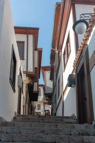 Ancara Turquia Janeiro 2020 Lugar Turístico Beypazari Casas — Fotografia de Stock