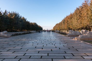 Ankara / Türkiye 22 Ocak 2020 Mustafa Kemal Atatürk 'ün Anitkabir mozolesini ziyaret etti. Anitkabir 'i her yıl 5 milyondan fazla insan ziyaret ediyor.